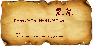 Rostás Madléna névjegykártya